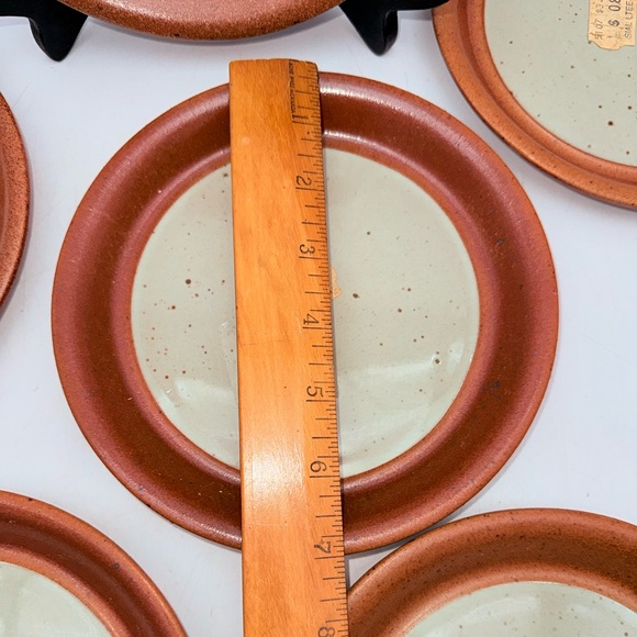 Set of 6 vintage desert bread plates Sial Hors Serie art pottery, Cerval plates - Picture 17 of 17